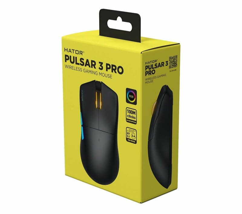Миша бездротова Hator Pulsar 3 Pro Wireless Black (HTM640)