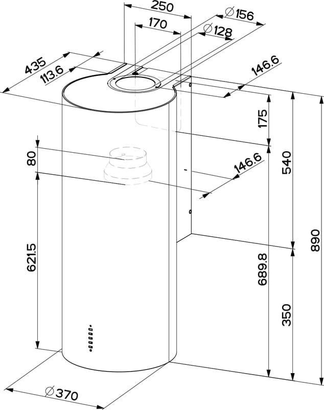 Вытяжка Faber Cylindra Plus Wh Gloss A37