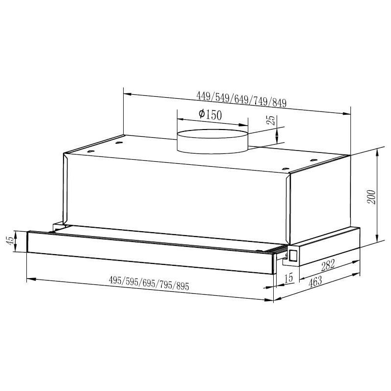 Витяжка Faber TLSC X A60 2LS
