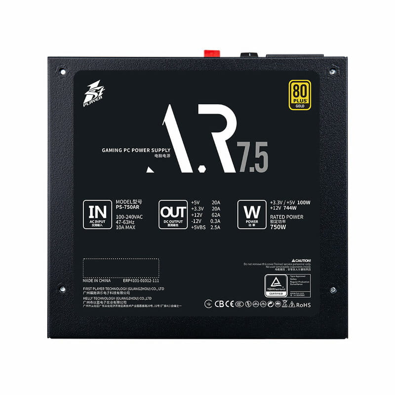 Блок питания 1stPlayer PS-750AR (AR-GLD-750-BK-EU) 750W