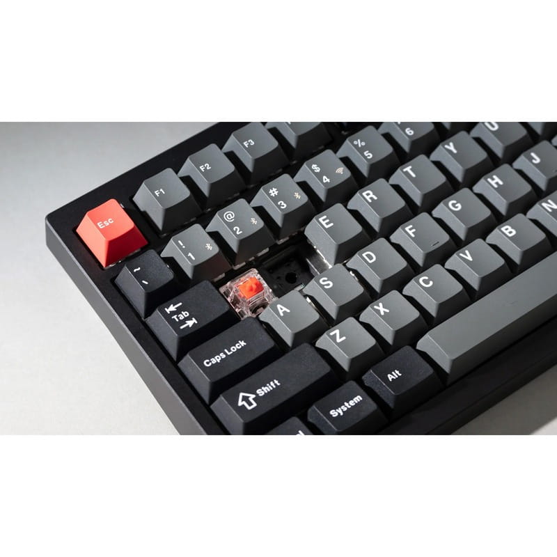 Клавіатура бездротова Lemokey P1 Pro Keychron Super Red Switch UA Carbon Black (P1P-M1-UA)