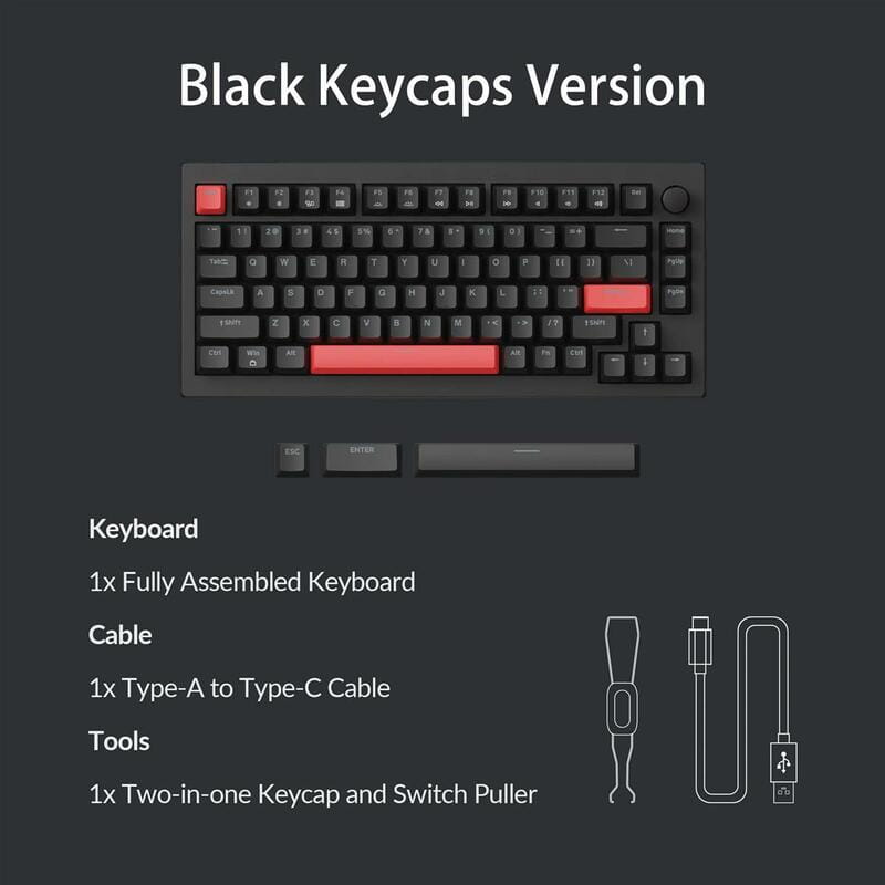 Клавіатура Lemokey X4 Keychron Mechanical Red Switch UA Black (X4-A1-UA)