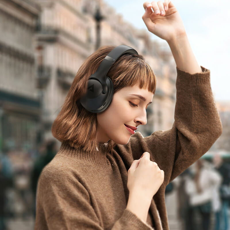 Bluetooth-гарнітура Acefast H4 ANC Black (6974316283515)