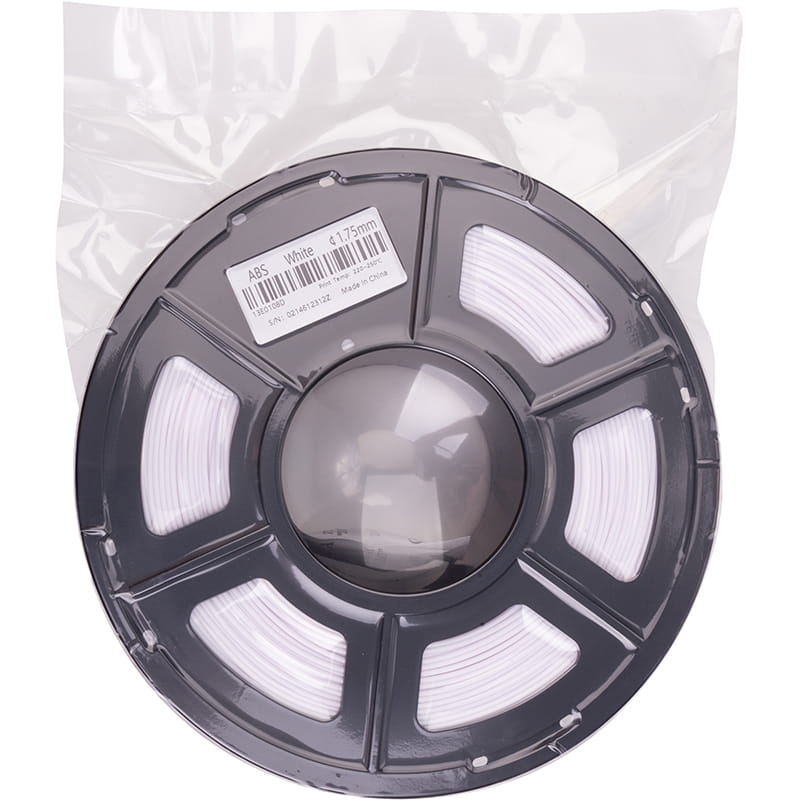 ABS-пластик PowerPlant Filament для 3D-принтера 1.75 мм 1 кг, белый (PT812875)