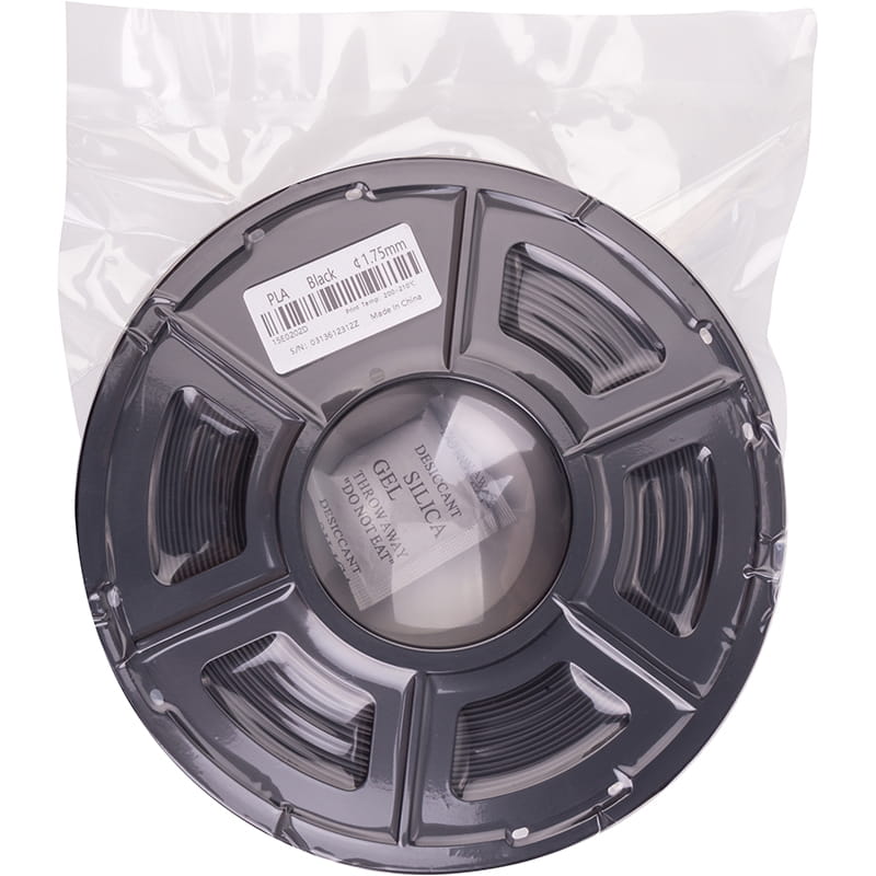 PLA-пластик PowerPlant Filament для 3D-принтера 1.75 мм 1 кг, черный (PT812936)