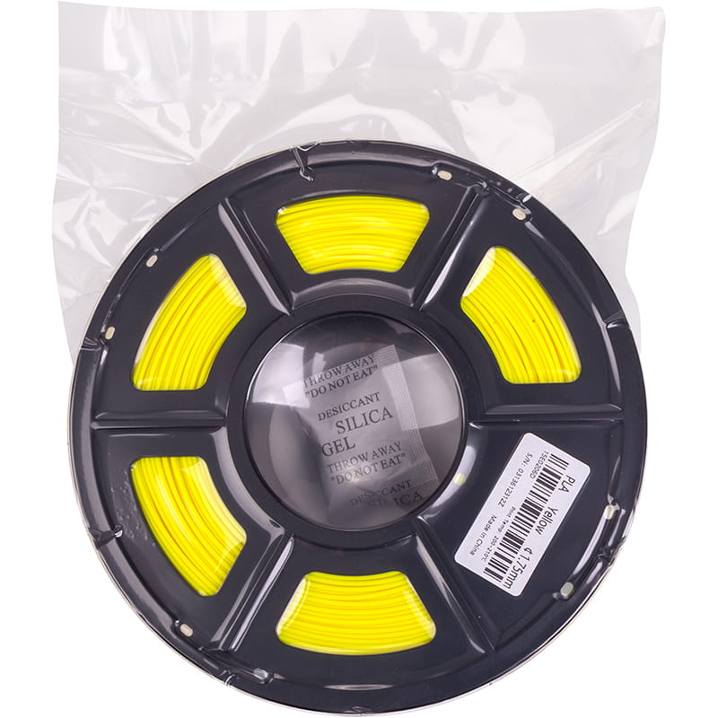 PLA-пластик PowerPlant Filament для 3D-принтера 1.75 мм 1 кг, жовтий (PT812974)
