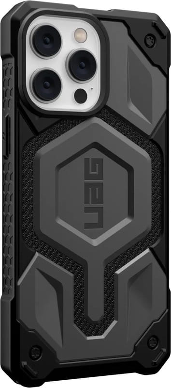 Чохол-накладка Urban Armor Gear Monarch Pro with MagSafe для Apple iPhone 14 Pro Max Kevlar Silver (114031113933)