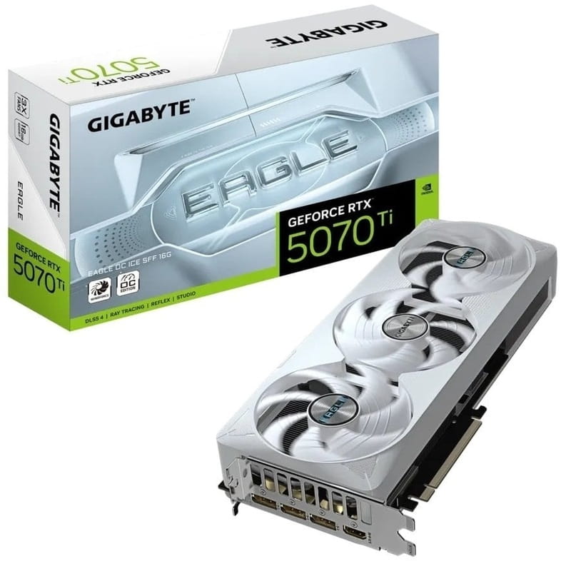 Відеокарта GF RTX 5070 Ti 16GB GDDR7 Eagle OC Ice Gigabyte (GV-N507TEAGLEOC ICE-16GD)