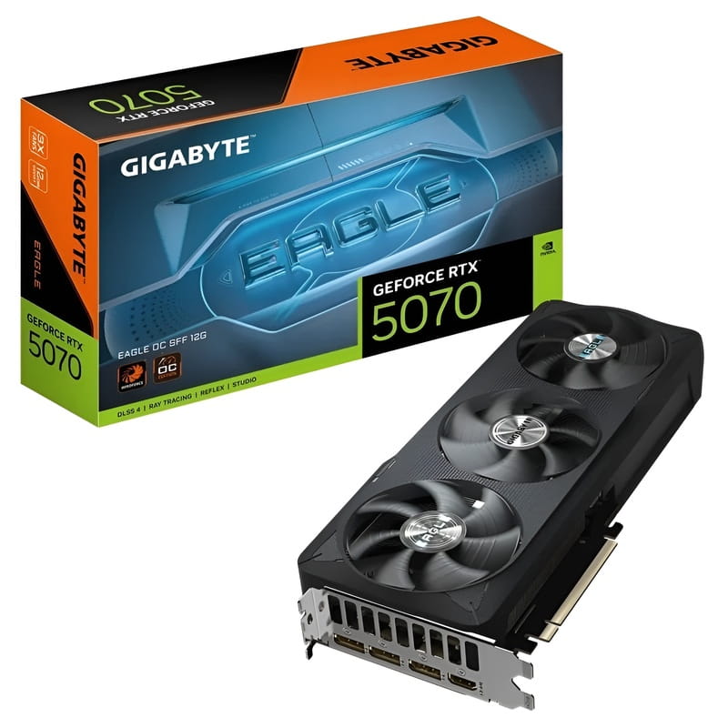 Видеокарта GF RTX 5070 12GB GDDR7 Eagle OC Gigabyte (GV-N5070EAGLE OC-12GD)