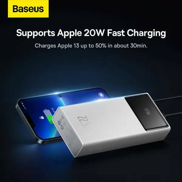 Универсальная мобильная батарея Baseus Star-Lord 20000mAh 65W White (P10022906213-00)