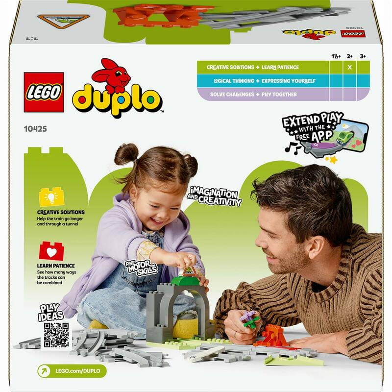 Конструктор LEGO Duplo Town Додатковий набір. Залізничний тунель та колії (10425)