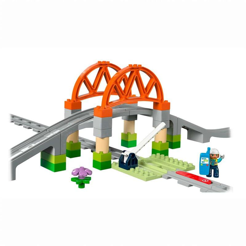Конструктор LEGO Duplo Town Дополнительный набор. Железнодорожный мост и пути (10426)