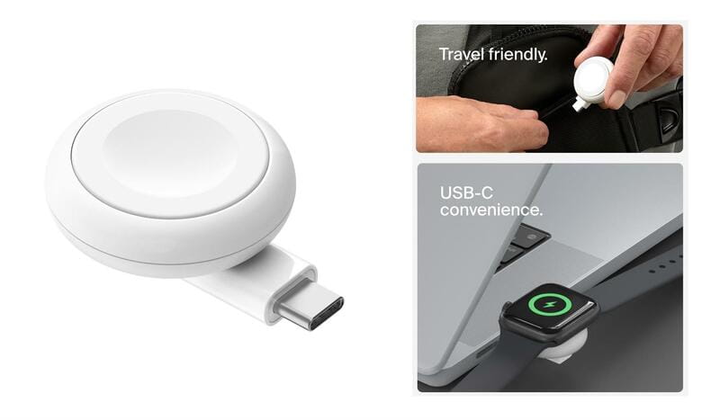 Беспроводное зарядное устройство Belkin USB-C Apple Watch Charger White (WIZ022GLWH-B1)