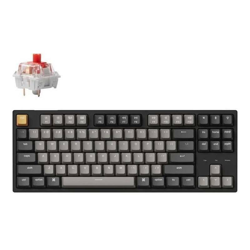 Клавиатура Keychron C1 Pro 87 Key K pro Red Switch White Led Black (C1PK1_KEYCHRON)