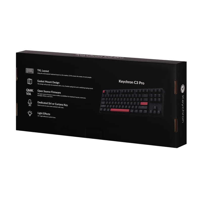 Клавіатура Keychron C3 Pro 87 Key K pro Brown Switch Hot Swap RGB Black (C3PH3_KEYCHRON)