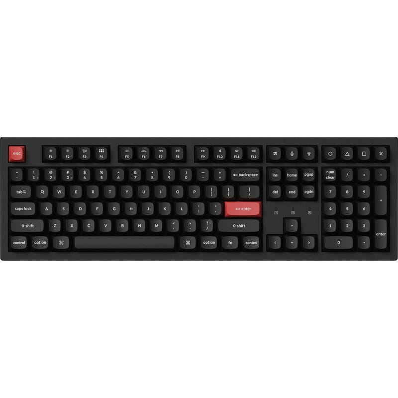 Клавиатура беспроводная Keychron K10 Pro, Keychron K Pro Red, White Led UA Black (K10P-A1-UA)