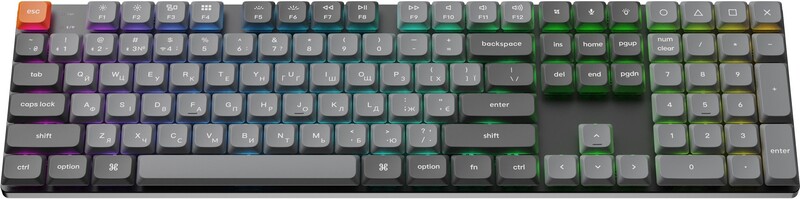 Клавіатура бездротова Keychron K5 Max, Gateron MX 2.0 Brown, Hot-Swap, RGB UA Black (K5M-H3-UA)