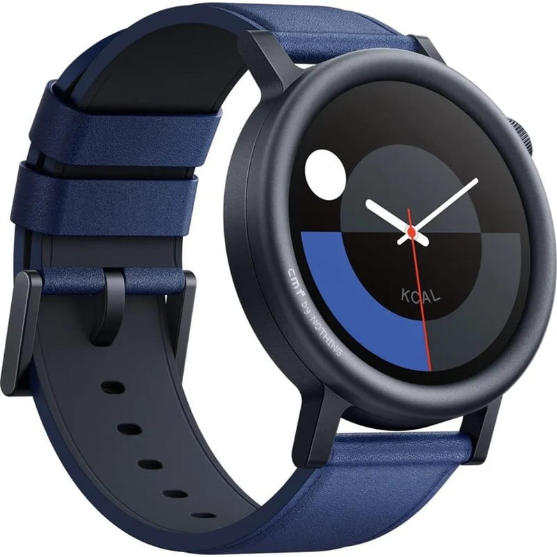 Смарт-годинник CMF by Nothing Watch Pro 2 Blue Metal with Leather Strap_EU