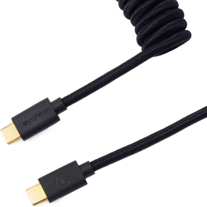 Кабель для клавиатуры Keychron Coiled Aviator Cable Straight Black (CABB_KEYCHRON)