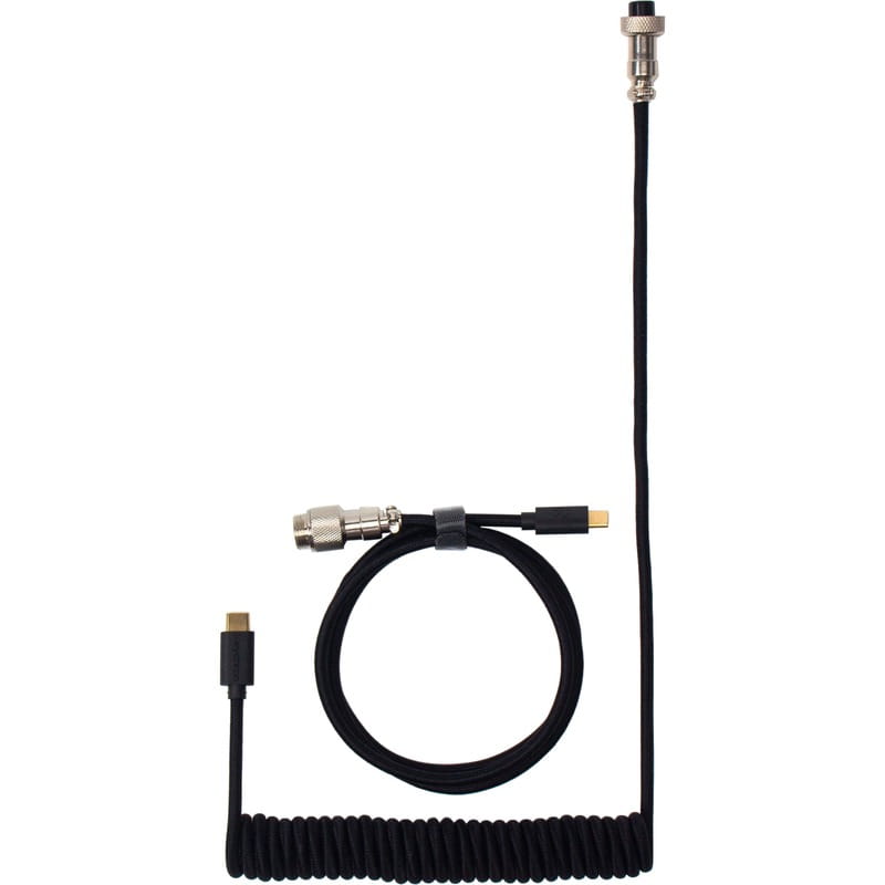 Кабель для клавиатуры Keychron Coiled Aviator Cable Straight Black (CABB_KEYCHRON)