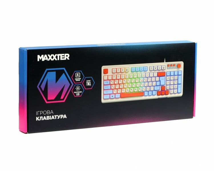 Клавиатура Maxxter KBG-3C01-UA White