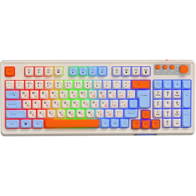 Клавиатура беспроводная Maxxter KBGW-3C01-UA White