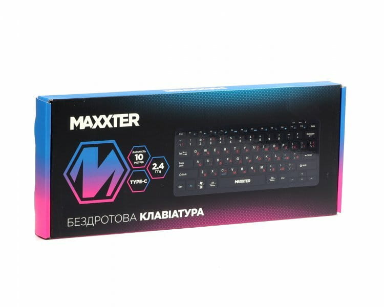 Клавиатура беспроводная Maxxter KBW-C01B-UA Black