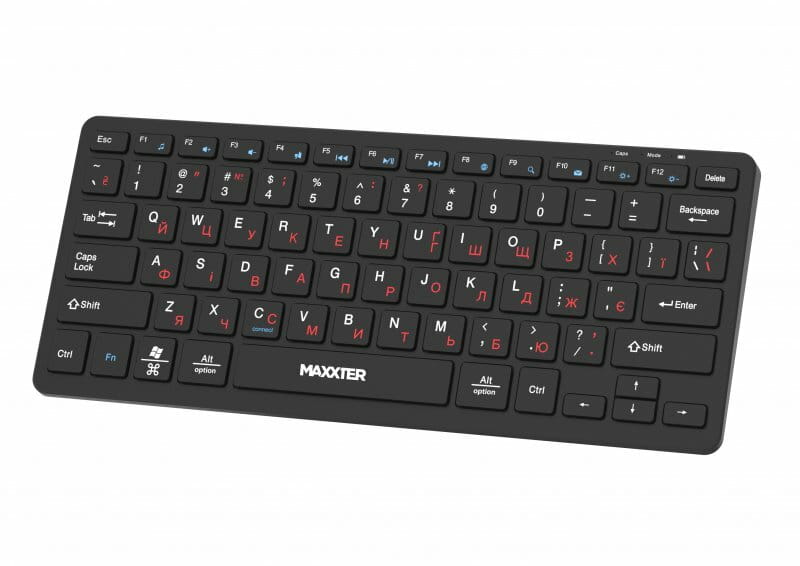 Клавиатура беспроводная Maxxter KBW-C01B-UA Black