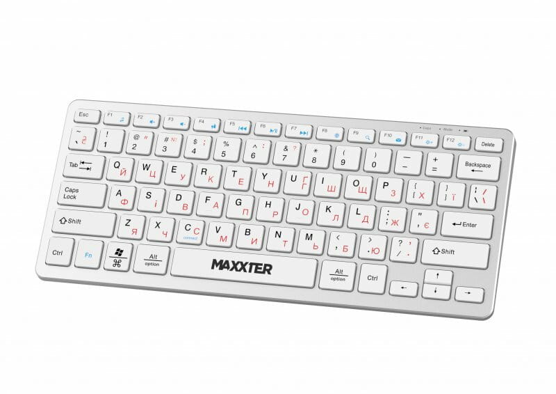 Клавиатура беспроводная Maxxter KBW-C01S-UA Silver