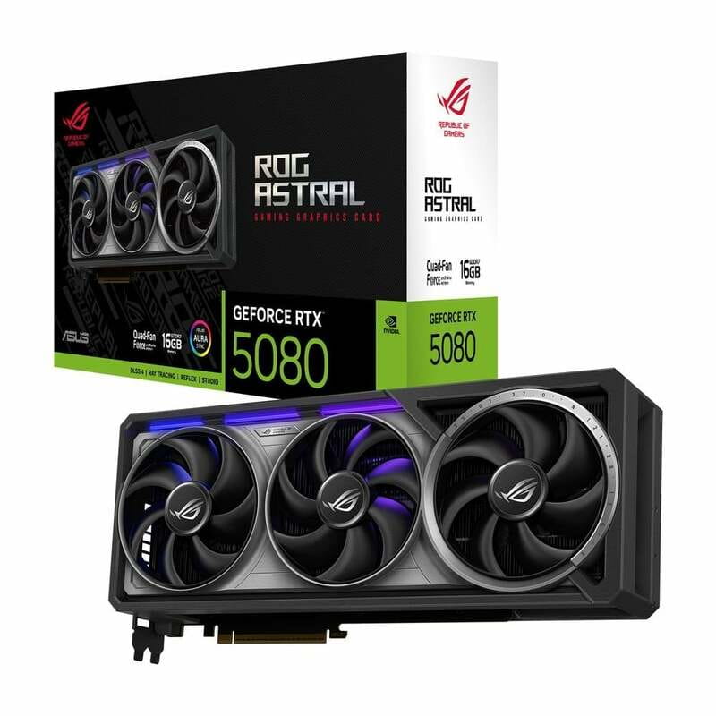 Купити Відеокарта GF RTX 5080 16GB GDDR7 ROG Astral Asus (ROG-ASTRAL-RTX5080-16G-GAMING) Відеокарта GF RTX 5080 16GB GDDR7 ROG Astral Asus (ROG-ASTRAL-RTX5080-16G-GAMING)