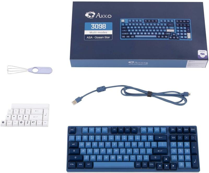 Клавіатура бездротова Akko 3098B Ocean Star 98Key Black (6925758615204)