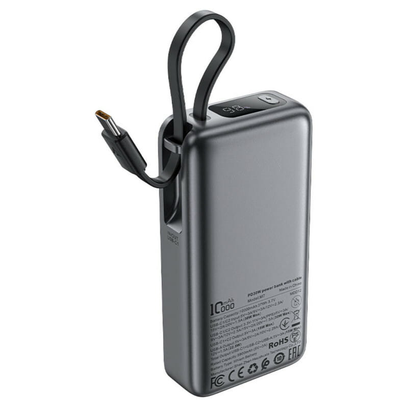 Універсальна мобільна батарея Acefast M7 10000mAh 30W Black (6974316283379)