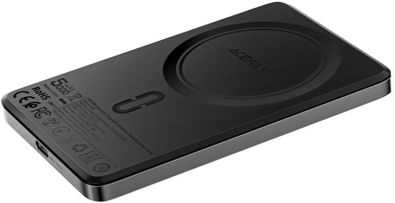 Универсальная мобильная батарея Acefast Magnetic M8 5000mAh 18W Ultra Thin Black (6974316283386)