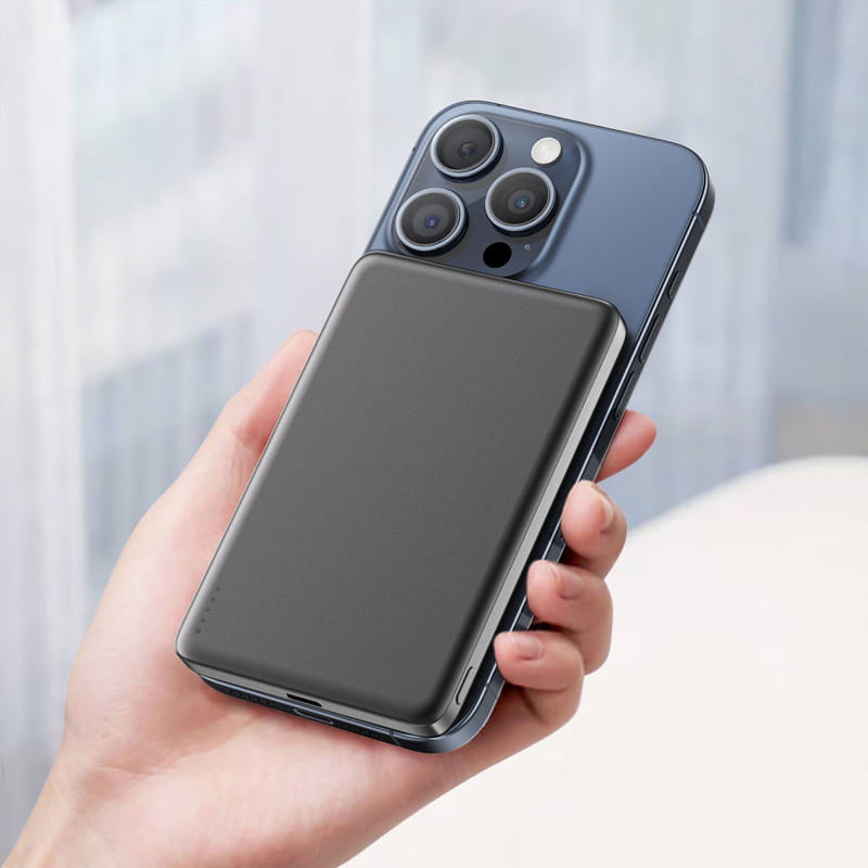 Универсальная мобильная батарея Acefast Magnetic M8 5000mAh 18W Ultra Thin Black (6974316283386)