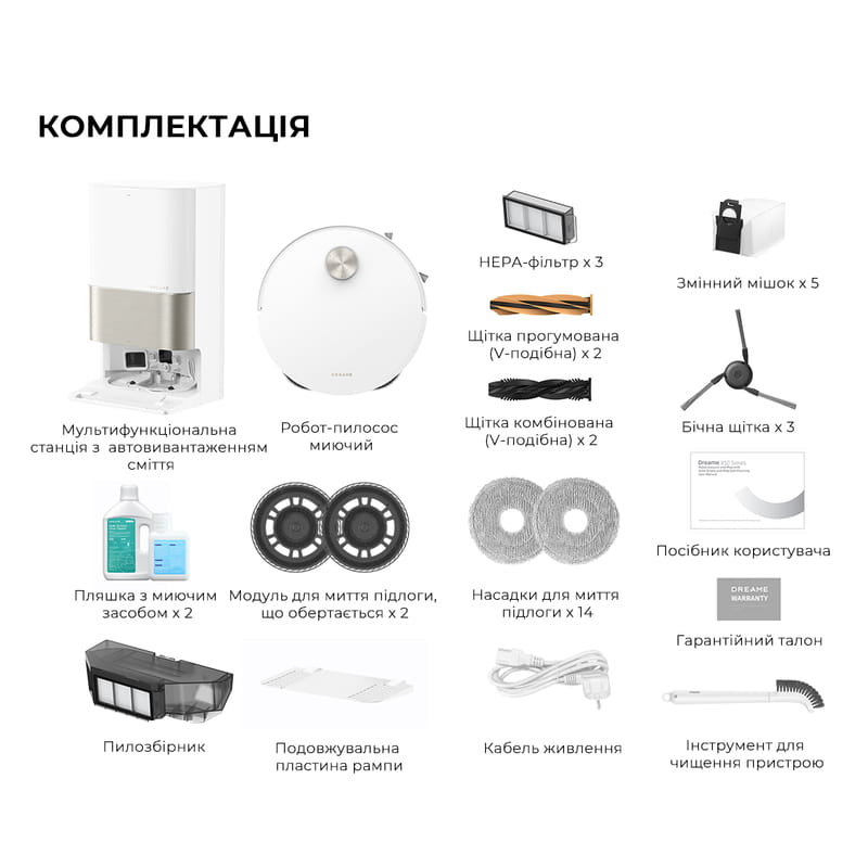 Робот-пылесос Dreame X50 Ultra Complete White (RLX85CE-4-WH)