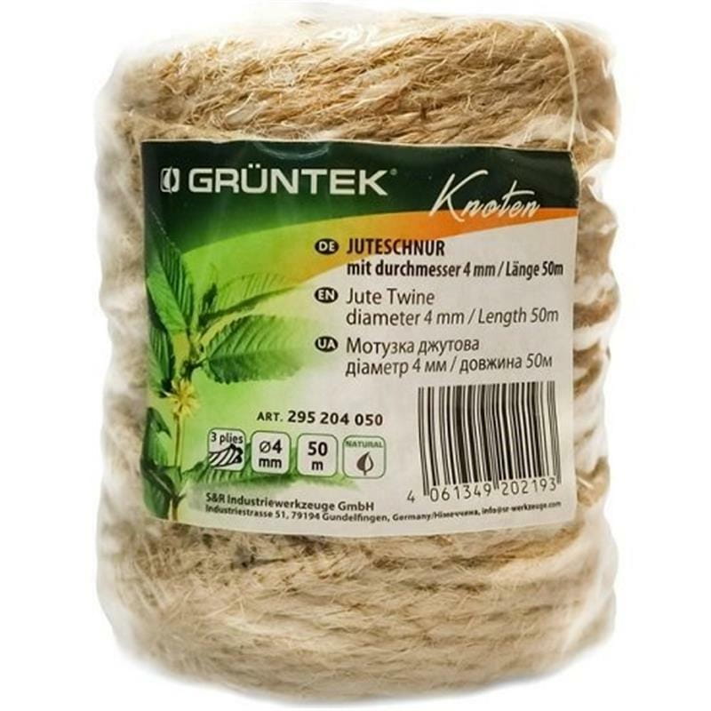 Шпагат джутовый Gruntek 4 мм х 50 м (295204050)