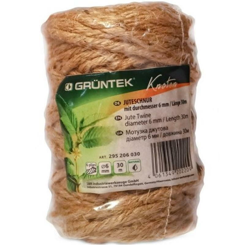 Шпагат джутовый Gruntek 6 мм х 30 м (295206030)