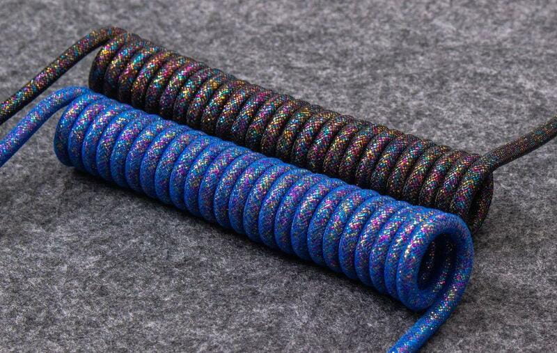 Кабель для клавіатури Keychron Premium Coiled Aviator Cable-Angled Red (CAB4_KEYCHRON)