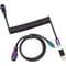Фото - Кабель для клавиатуры Keychron Premium Coiled Aviator Cable-Straight Rainbow Palted black (CAB5_KEYCHRON) | click.ua