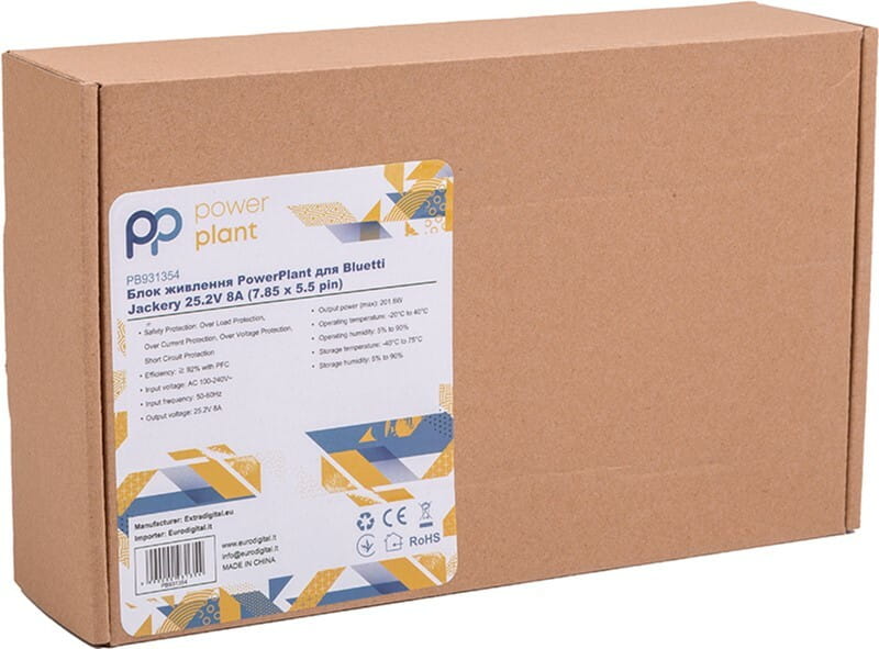 Блок живлення PowerPlant для Bluetti Jackery 25.2V 8A (7.85*5.5 pin) (PB931354)