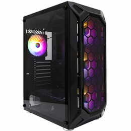 Корпус 1stPlayer X6-BK-4F1 Black без БП