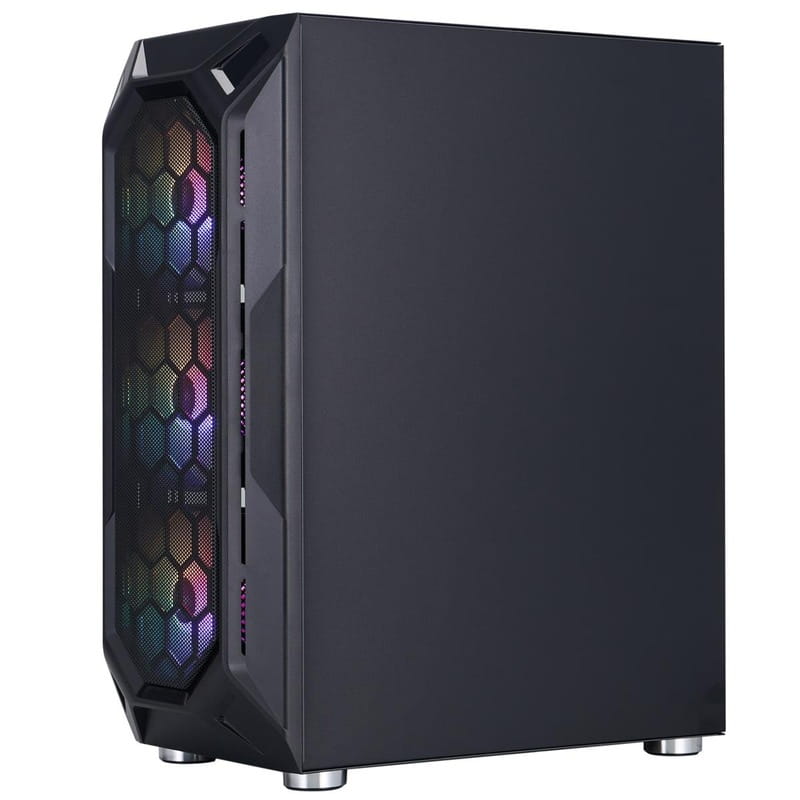 Корпус 1stPlayer X6-BK-4F1 Black без БП