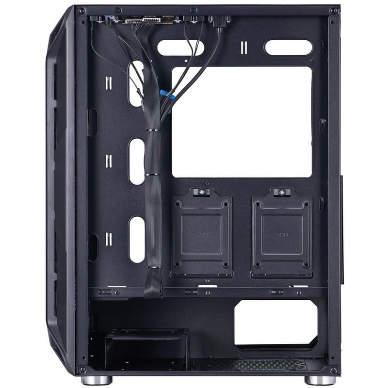 Корпус 1stPlayer X6-BK-4F1 Black без БП
