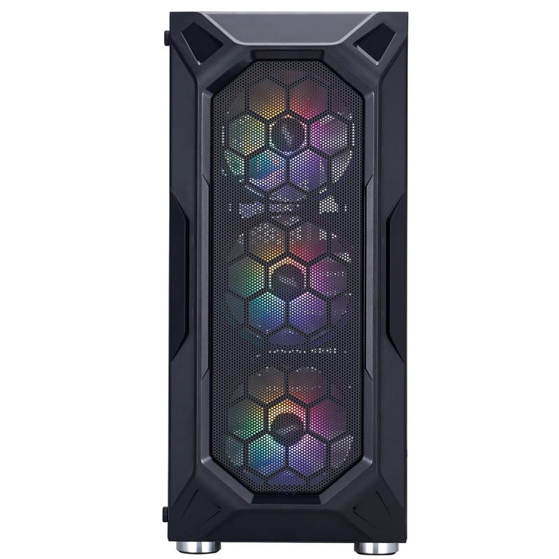 Корпус 1stPlayer X6-BK-4F1 Black без БП
