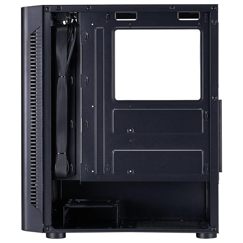 Корпус 1stPlayer D4-BK-4F1 Black без БП