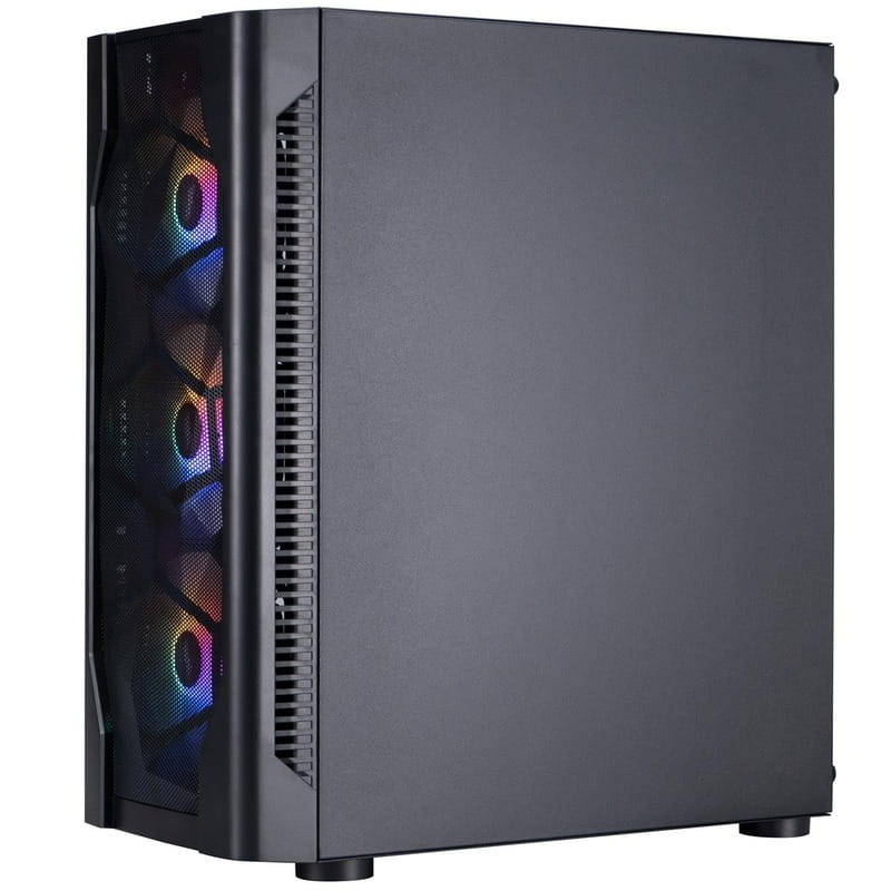Корпус 1stPlayer D4-BK-4F1 Black без БП