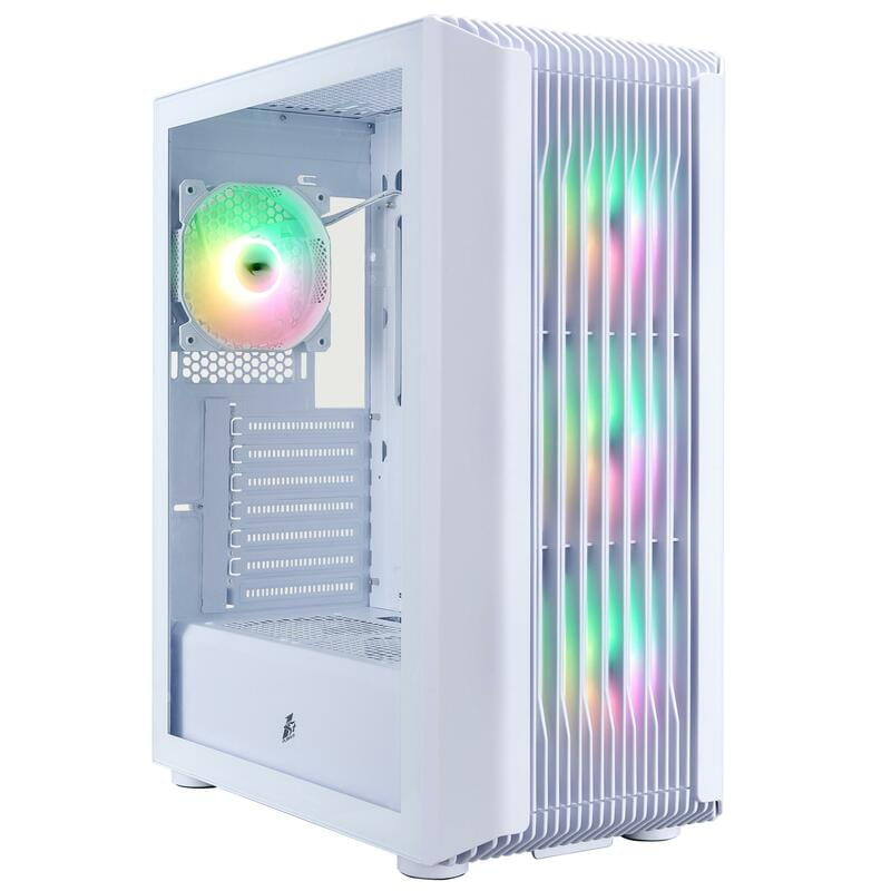 Корпус 1stPlayer H6-WH-4F7-W White без БП