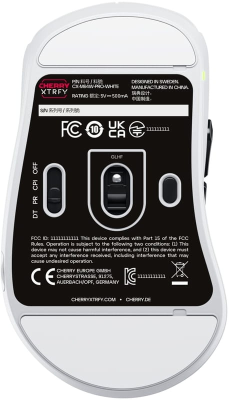 Миша бездротова Cherry Xtrfy M64 Pro RGB White (CX-M64W-PRO-WHITE)