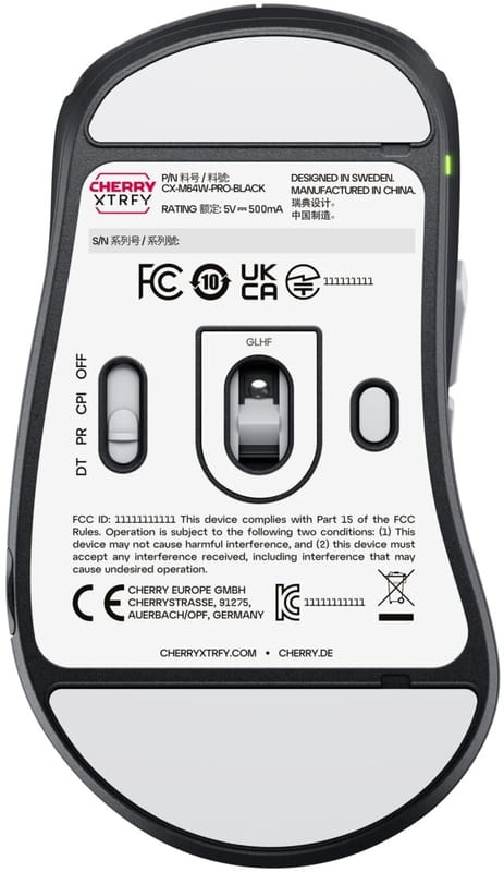Мышь беспроводная Cherry Xtrfy M64 Pro RGB Black (CX-M64W-PRO-BLACK)