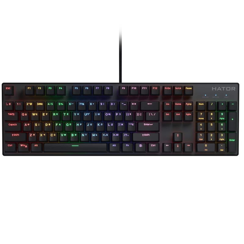 Клавіатура Hator Icefall Mecha Rainbow Black (HTK104UA)